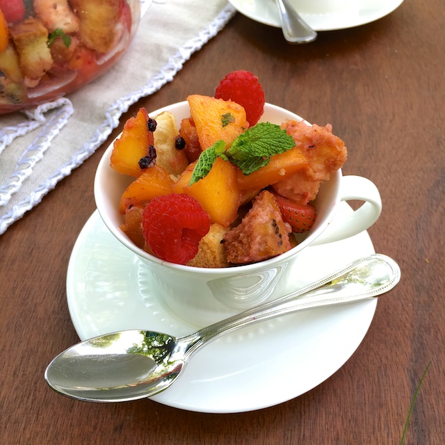 Honey Panzanella Fruit Salad