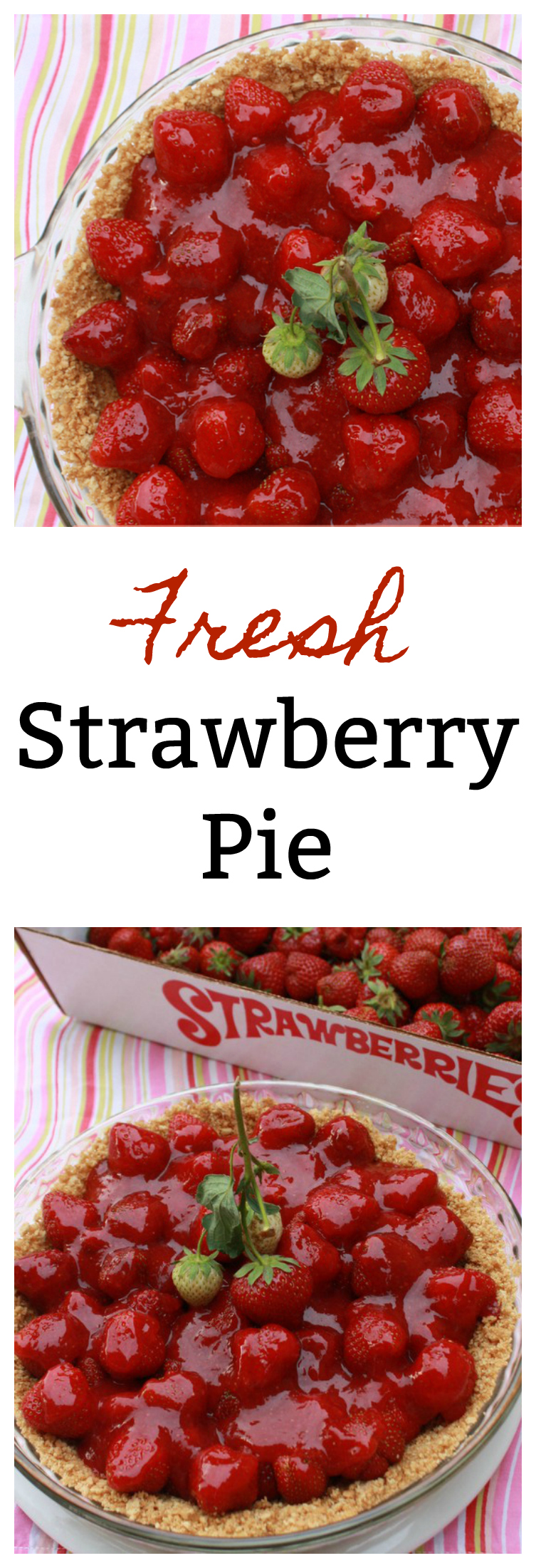 The very best of the season! Just 3 simple ingredients in a sweet graham cracker crust: FRESH STRAWBERRY PIE | @TspCurry - Check out this #healthy recipe and more at Teaspoonofspice.com