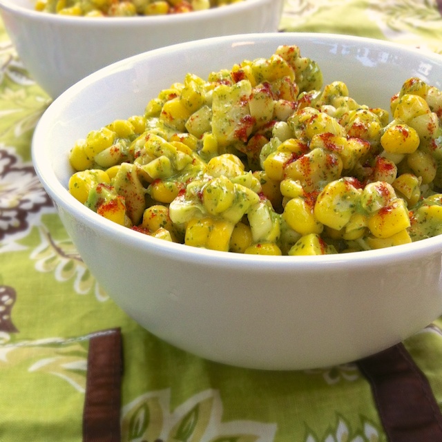 Corn Avocado Salad with Honey Lime Vinaigrette | TeaspoonofSpice.com