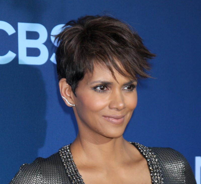 Halle Berry Pixie Haircut cropped